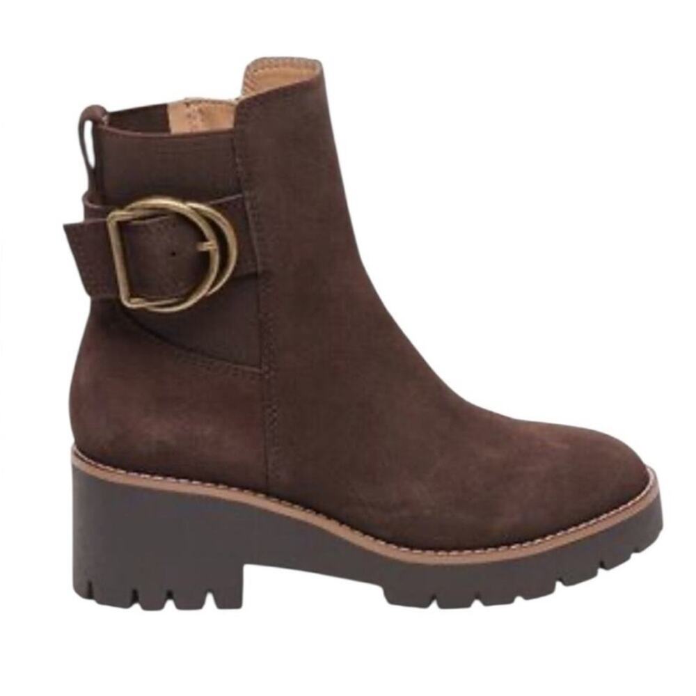 NWOT Blondo Dakota Waterproof Booties in Java Suede – Sz 9M